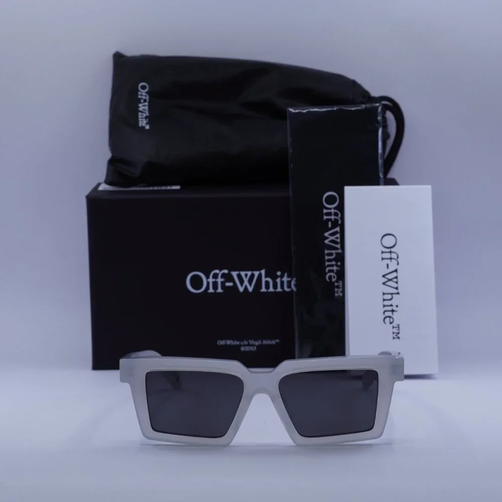 Off-White OERI142 WINDSOR 0907 Square Sunglasses – Shiny Grey